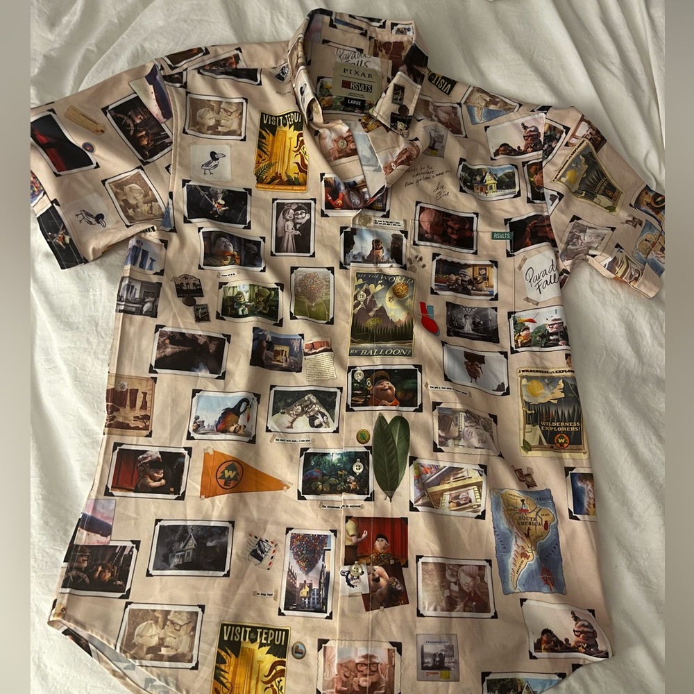 RSVLTS Retro Pixar up button up shirt